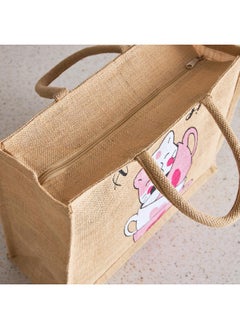 Home Box Meadows A Happy Day Jute Bag with Zipper 30 x 38 x 15 cm  - Image 3