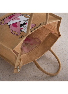 Home Box Meadows A Happy Day Jute Bag with Zipper 30 x 38 x 15 cm  - Image 4