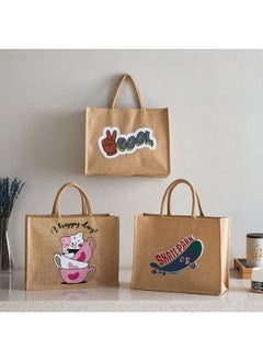 Home Box Meadows A Happy Day Jute Bag with Zipper 30 x 38 x 15 cm  - Image 5