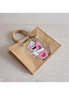Home Box Meadows A Happy Day Jute Bag with Zipper 30 x 38 x 15 cm  - Image 2