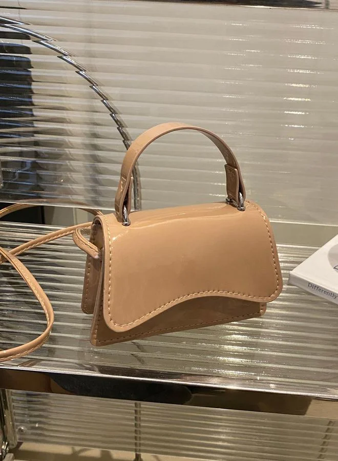 تايك تو Khaki Crossbody Bag with Adjustable Strap