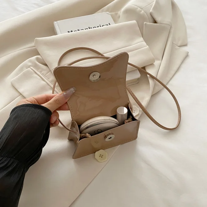 Khaki Crossbody Bag with Adjustable Strap