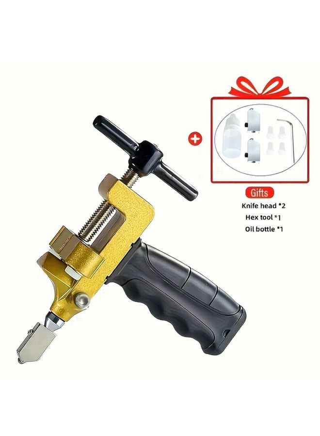Upgraded 2 In 1 Diamond Tile Glass Cutter Manual Hand Tool For Ceramic Porcelain Glass Cutting Durable Carbide Blade Ergonomic Design Diy Professional Use - Image 5