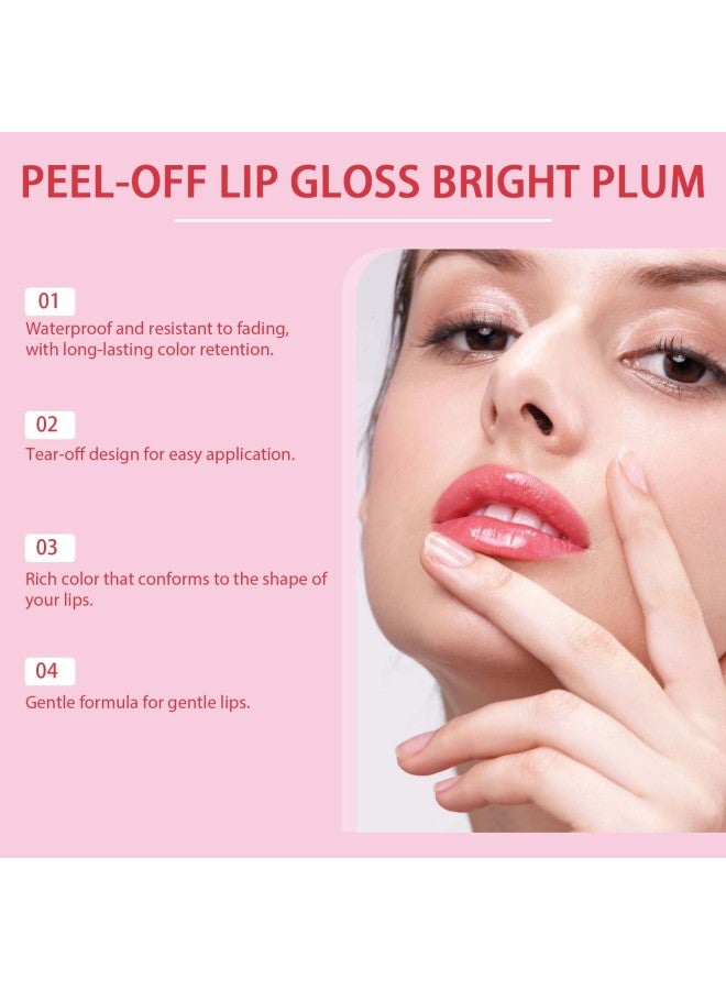 zephoco Plum Red Peel-off Lip Tint, Daily Lip Makeup With Natural Color And Easy Application For Commute Looks - Image 4