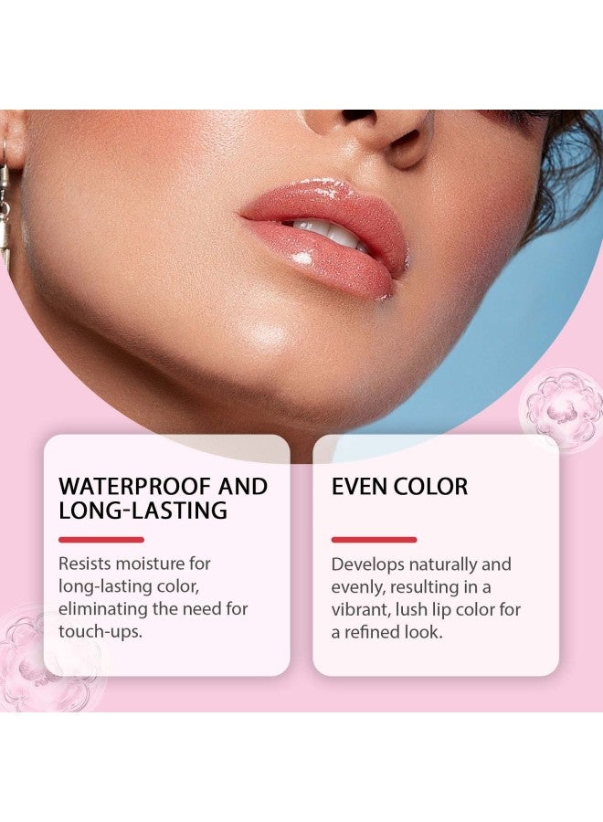 zephoco Plum Red Peel-off Lip Tint, Daily Lip Makeup With Natural Color And Easy Application For Commute Looks - Image 2