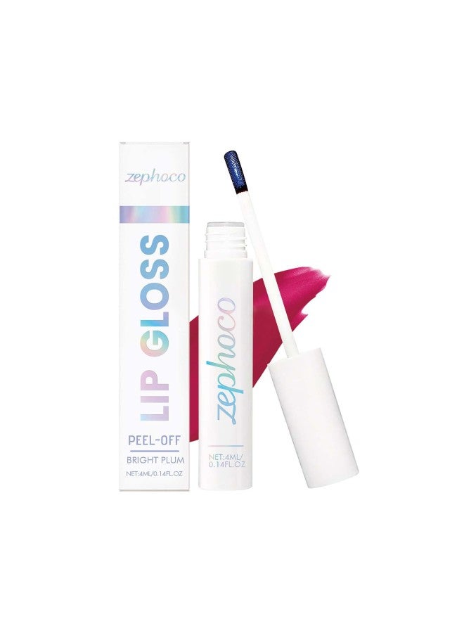 zephoco Plum Red Peel-off Lip Tint, Daily Lip Makeup With Natural Color And Easy Application For Commute Looks - Image 1