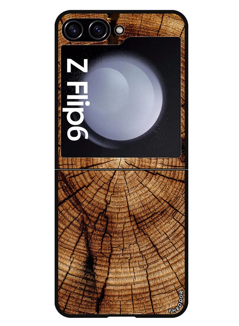 Theodor Protective Case Anti Scratch Shock Proof Bumper Cover For Samsung Galaxy Z Flip 6 trunk_tree_texture - Image 1