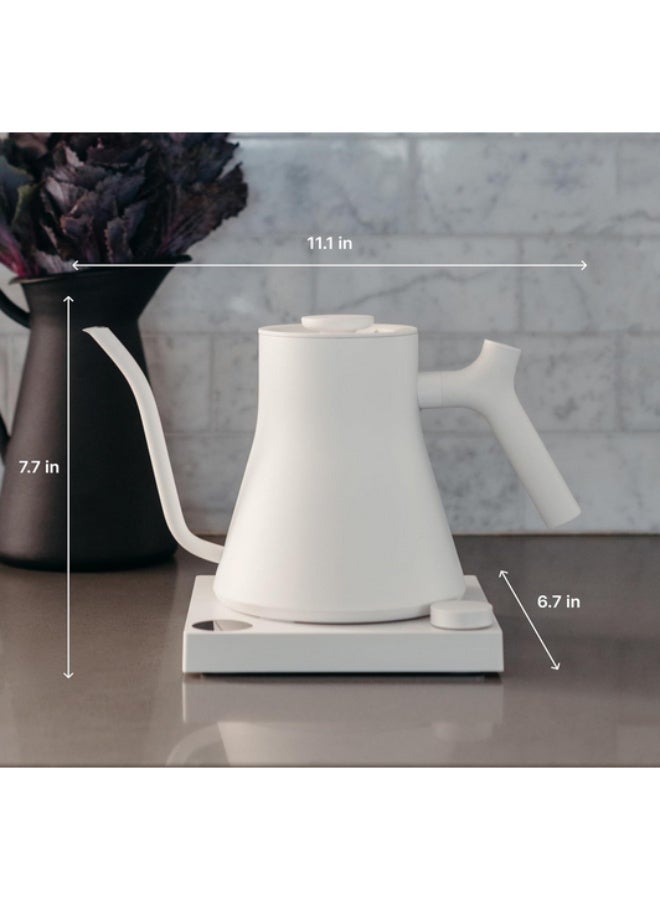 Fellow Stagg EKG Pro Electric Gooseneck Kettle - Pour-Over Coffee and Tea, Quick Heating, Precise Temperature Control, Scheduling, Built-in Brew Timer, Matte White, 0.9 Liter - Image 2