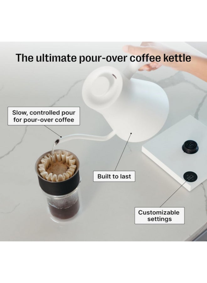 Fellow Stagg EKG Pro Electric Gooseneck Kettle - Pour-Over Coffee and Tea, Quick Heating, Precise Temperature Control, Scheduling, Built-in Brew Timer, Matte White, 0.9 Liter - Image 3