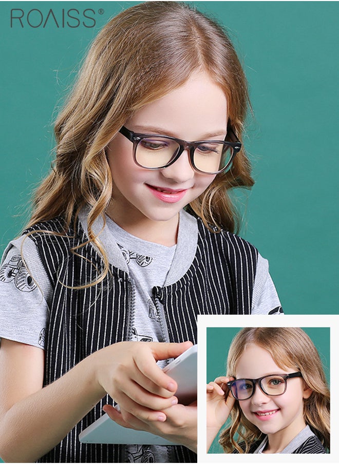 roaiss - Kids Blue Light Blocking Glasses, Anti Eyestrain Computer Glasses, Gaming Eyewear UV400 Protection with Light Weight TR90 Frame for Boys Girls and Children Age 3-12, Transparent Gray - Image 1