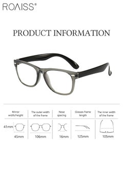 roaiss Kids Blue Light Blocking Glasses, Anti Eyestrain Computer Glasses, Gaming Eyewear UV400 Protection with Light Weight TR90 Frame for Boys Girls and Children Age 3-12, Transparent Gray  - Image 4