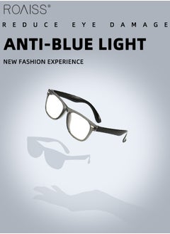 roaiss Kids Blue Light Blocking Glasses, Anti Eyestrain Computer Glasses, Gaming Eyewear UV400 Protection with Light Weight TR90 Frame for Boys Girls and Children Age 3-12, Transparent Gray  - Image 3