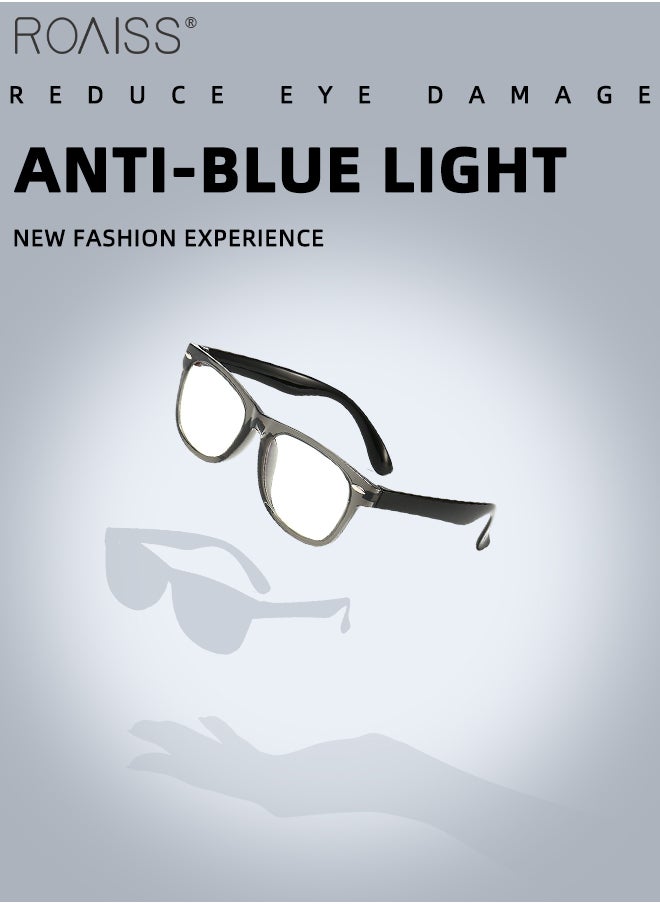 roaiss - Kids Blue Light Blocking Glasses, Anti Eyestrain Computer Glasses, Gaming Eyewear UV400 Protection with Light Weight TR90 Frame for Boys Girls and Children Age 3-12, Transparent Gray - Image 1