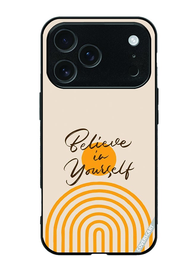Protective Case Cover For Apple iPhone 17 Pro Max Believe In Yourself Design Multicolour