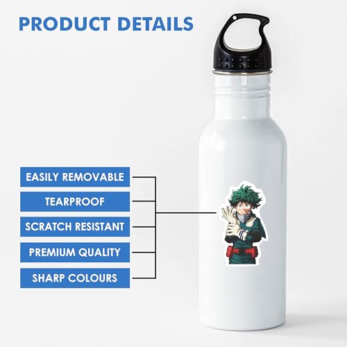 Goelite Re-usable Random Anime Stickers Including Naruto, Jujutsu Kaisen, Demon Slayer, Perfect for Laptop, Phone Case, Diary, Water Bottle (Vinyl Pack of 50) - Image 2
