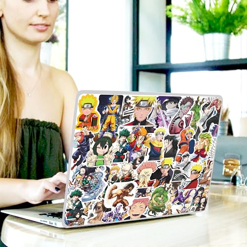 Goelite Re-usable Random Anime Stickers Including Naruto, Jujutsu Kaisen, Demon Slayer, Perfect for Laptop, Phone Case, Diary, Water Bottle (Vinyl Pack of 50) - Image 3