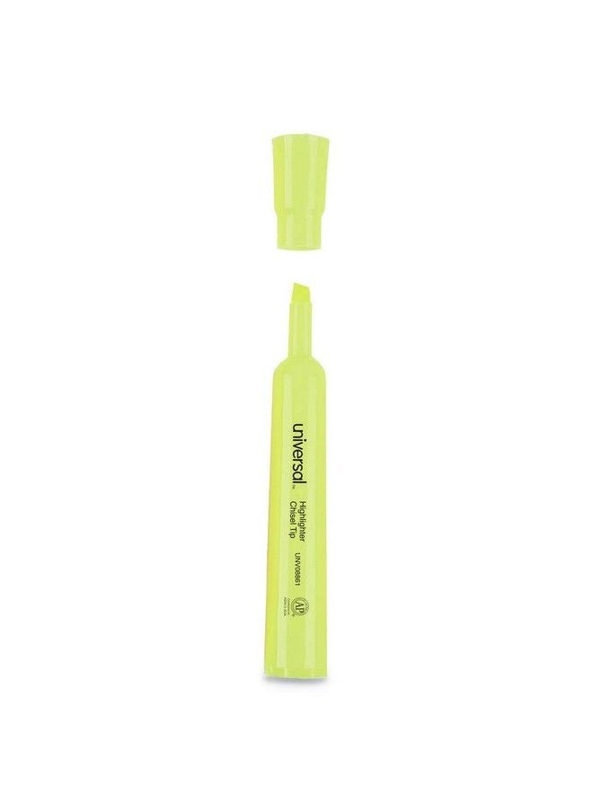 UNIVERSAL - Unv08861 Desk Highlighter Chisel Tip Fluorescent Yellow (1Dozen) - Image 1