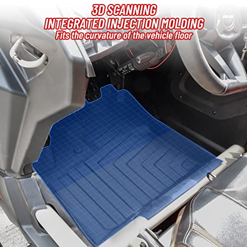 SAUTVS TPE Floor Mats for Can-Am Maverick X3, Front Row Floor Liners All Weather Protection Slush Mats for Can Am Maverick X3 2017-2025 Accessories - Image 3
