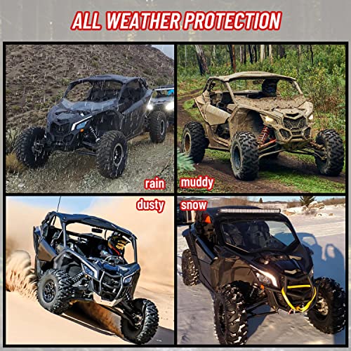 SAUTVS TPE Floor Mats for Can-Am Maverick X3, Front Row Floor Liners All Weather Protection Slush Mats for Can Am Maverick X3 2017-2025 Accessories - Image 5