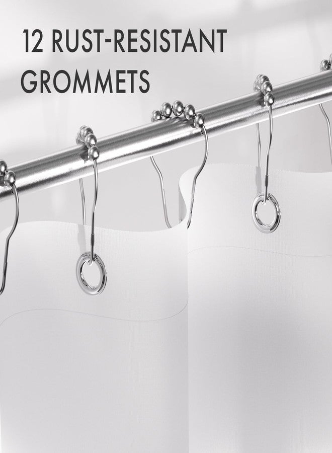 AmazerBath Shower Curtain, Washable Cute Kitty Carnival Cloth Shower Curtain Set with 12 Metal Hooks, Kawaii Waterproof Fabric Black and White Shower Curtain for Kids' Bathroom, 72x72 Inches - Image 5