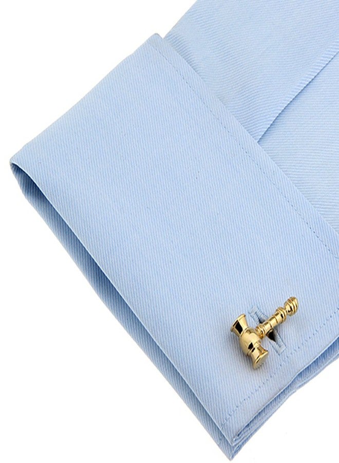 Vcufflinks Law Gavel Mallet Judge Lawyer Pair Cufflinks (Gold) - Image 4