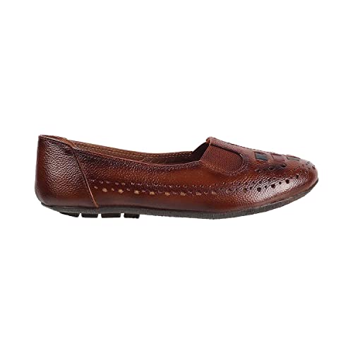 Mochi Women's Tan Synthetic Ballerinas 8-UK 41 (EU) (31-4932) - Image 2