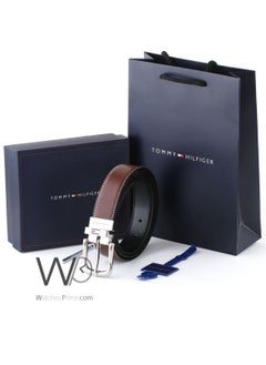 Tommy Hilfiger Plus Tommy Hilfiger Leather Brown Belt With Box For Men  - Image 3