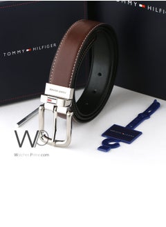 Tommy Hilfiger Plus Tommy Hilfiger Leather Brown Belt With Box For Men  - Image 2