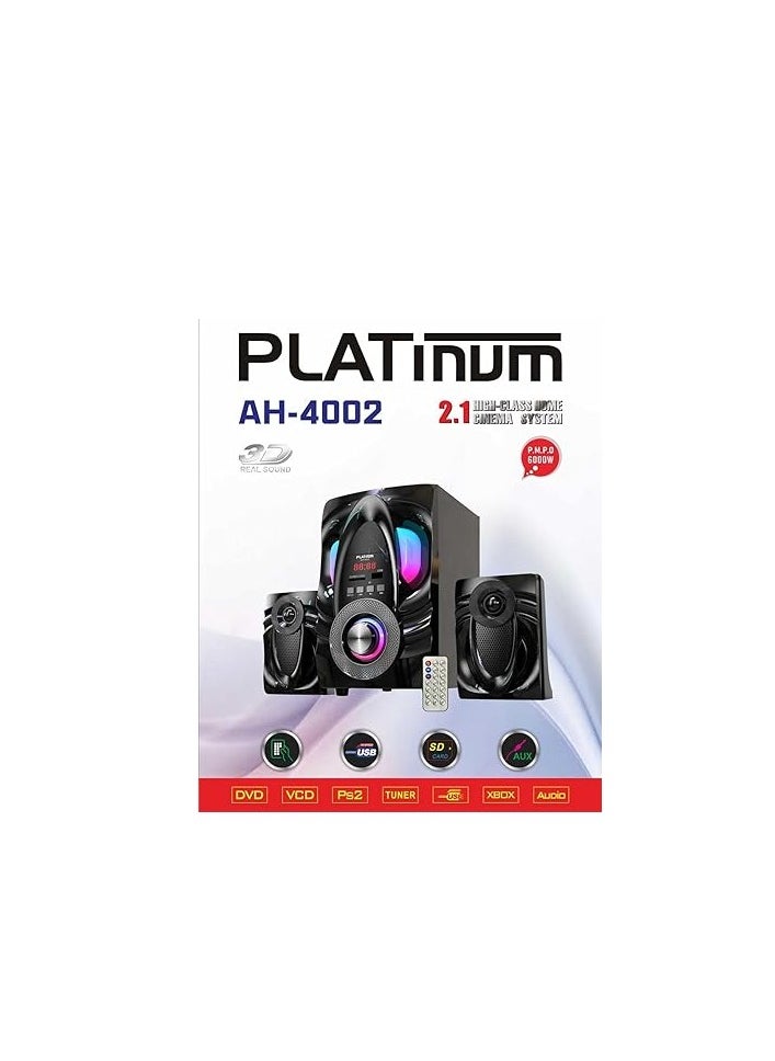 مكبر صوت بلوتوث 2*1 أسود - إضاءة LED - 10 وات + 5 وات *2 - USB - بلوتوث - AUX - جهاز تحكم عن بعد - pzsku/Z31969128B395E99B37D7Z/45/_/1737638836/65bdea84-7bd0-48ad-a1b2-ef5ba5602584