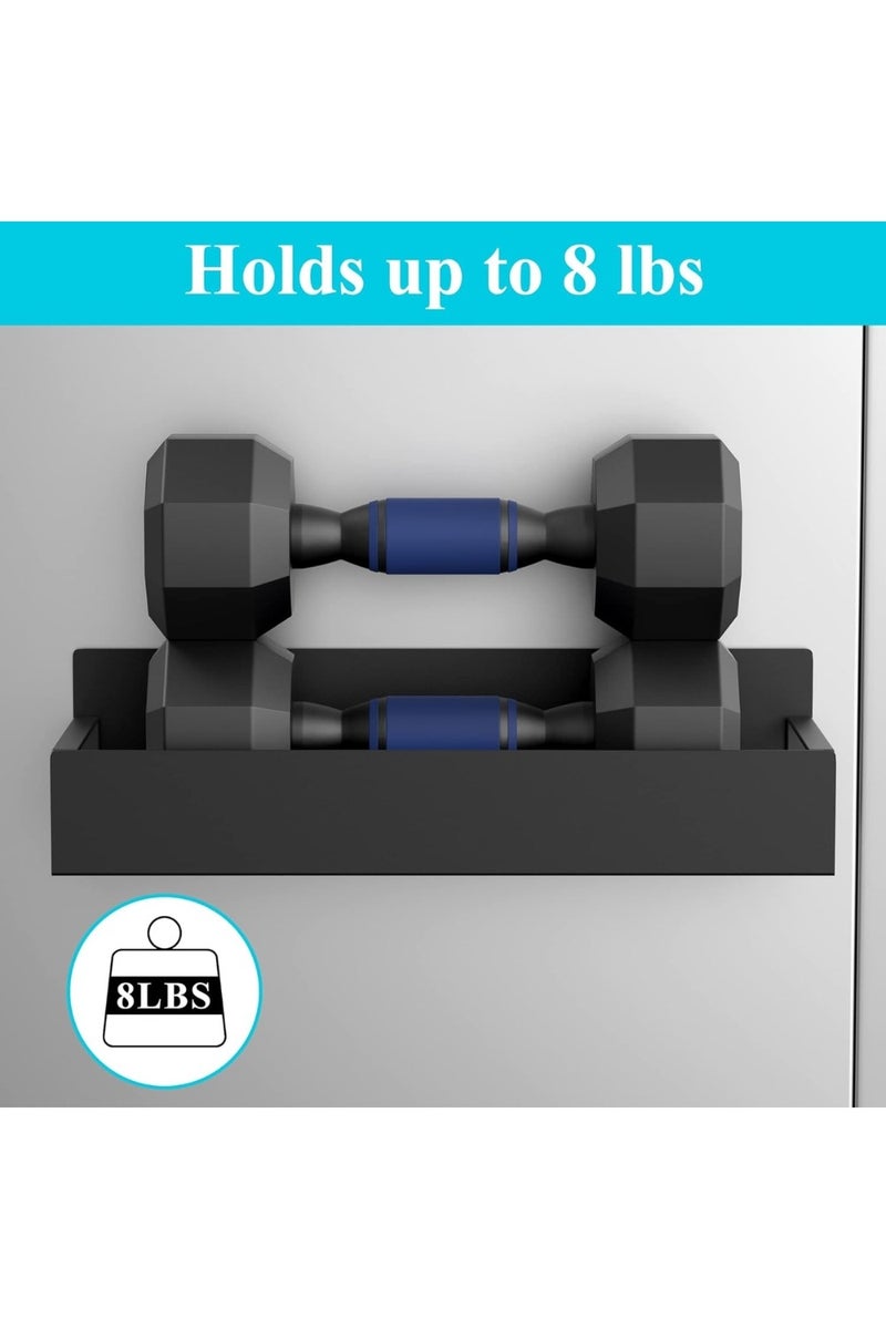 ليموس مجموعة من 4 رفوف تخزين مغناطيسية معدنية للتوابل للثلاجة والفرن، منظمات ثلاجة سوداء ووحدات تخزين - Image 4