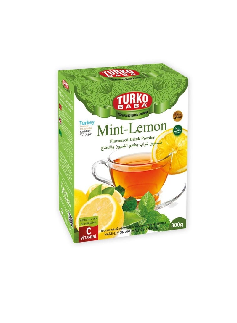 TURKO BABA Lemon And Mint Flavored Drink powder, 300 grams