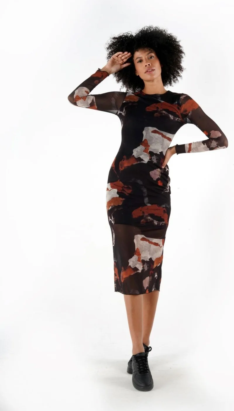الكسندر جاردي Abstract Print Dress