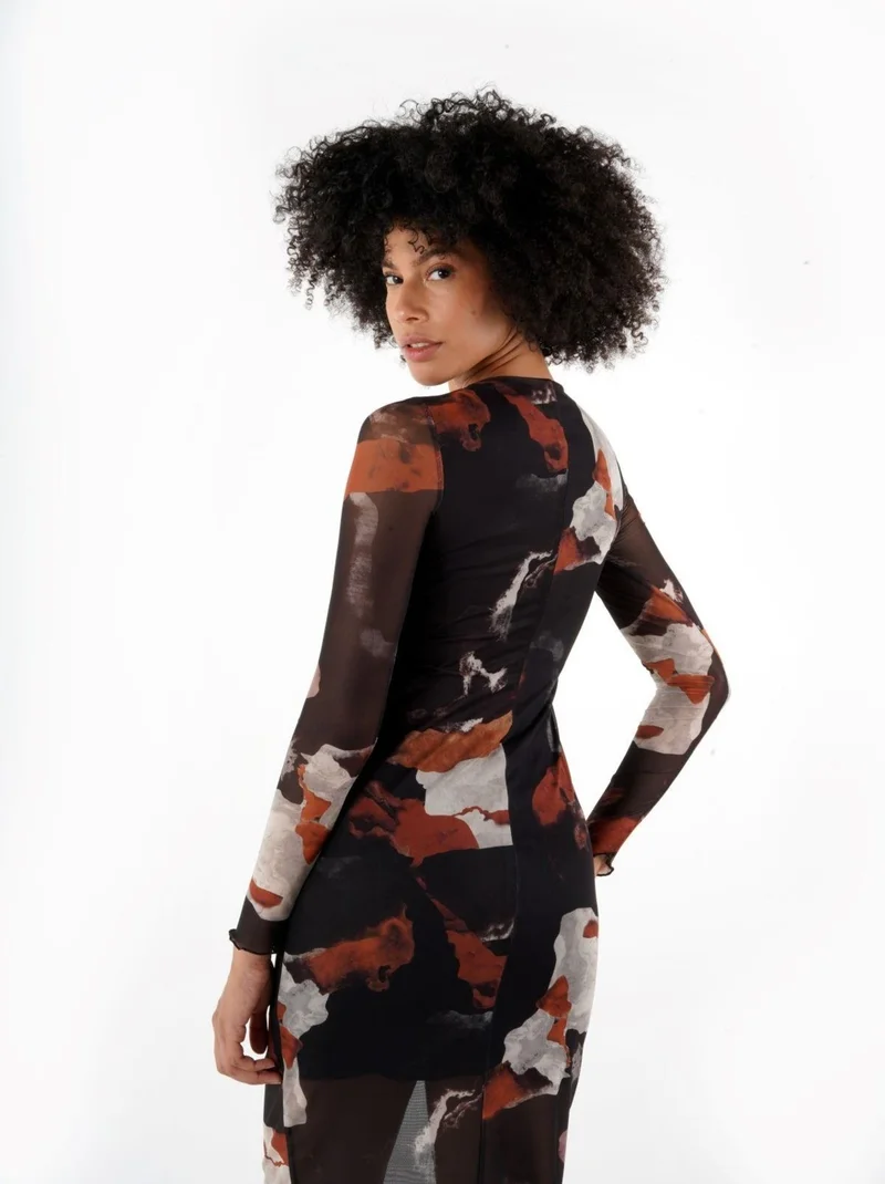 الكسندر جاردي Abstract Print Dress