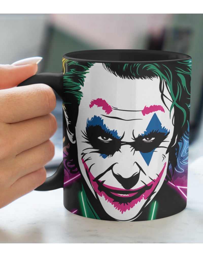 إم إي سي كوب قهوة أسود بتصميم جوكر باتمان احتضن الجنون، 11 أونصة - Image 1