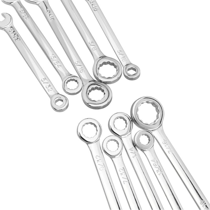 Eyech مجموعة مفاتيح ربط صغيرة 10 قطع SAE مفتوحة ومغلقة مع مفاتيح ربط متغيرة - Image 5