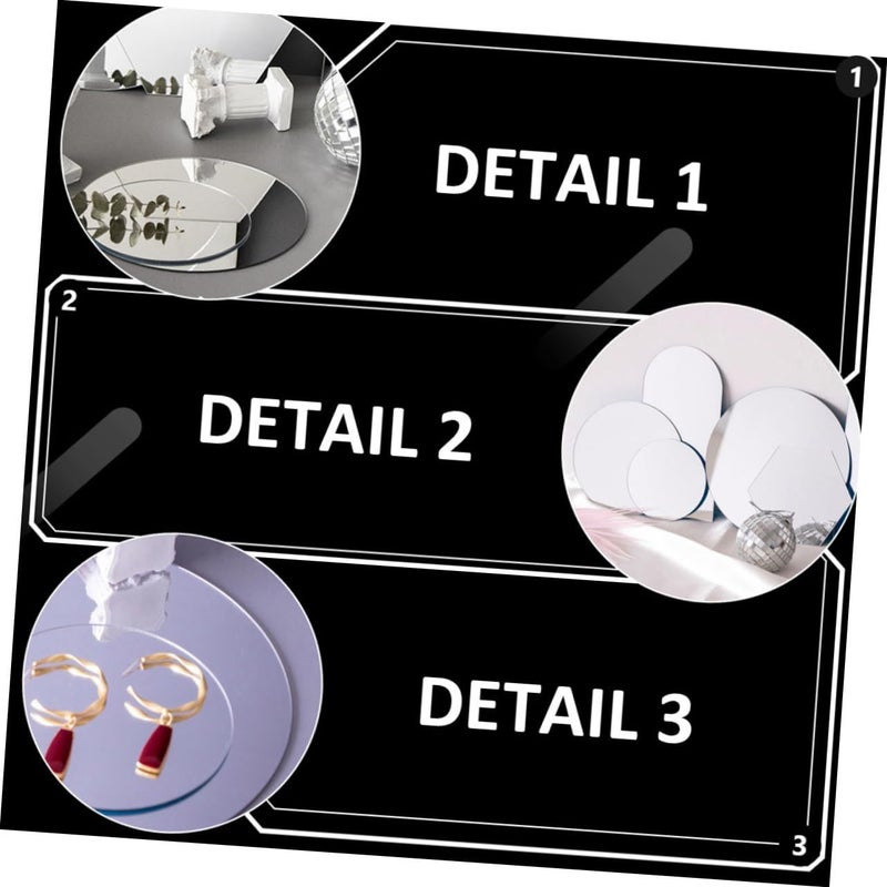 2Pcs 18x18cm Lightweight Reflective Mirrors For Photography Props Makeup Display Boards Cosmetics Jewelry Food Photography - Image 3