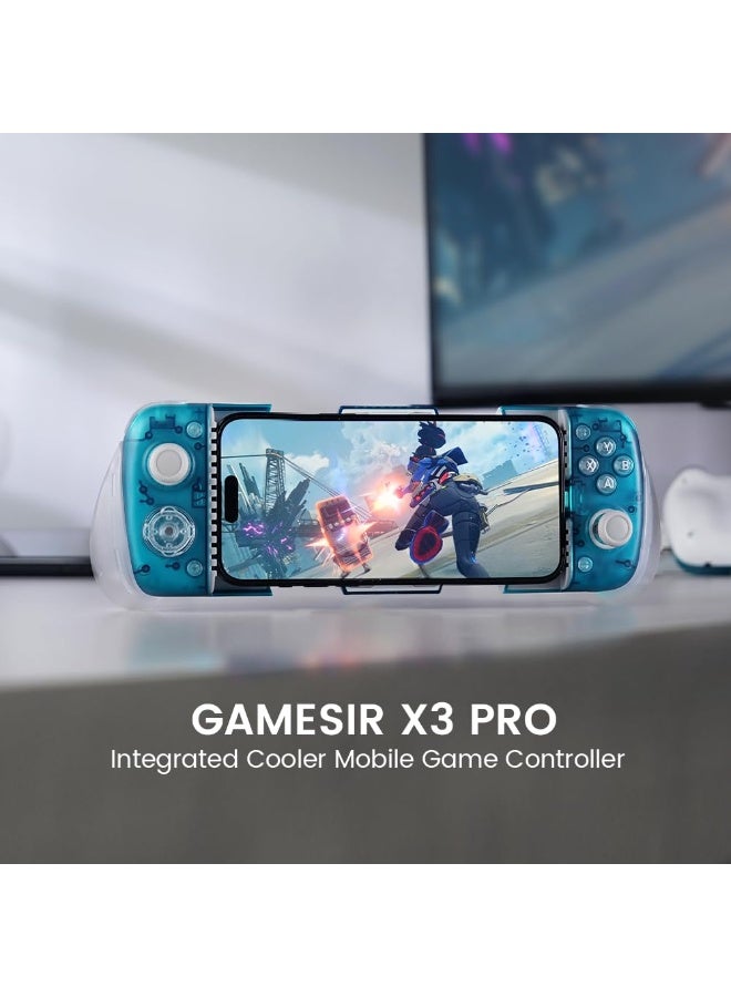 general Professional Gamepad GameSir X3 Pro Aurora Borealis Stretchable Mobile Gaming Controller Stretch length 97.5-180mm with Integrated Cooler for Android, iPhone 15 Series, Ergonomic Design-Phone Controller, Hall Effect, Dual Motors, 6-Axis Gyroscope, Support Zenless Zone Zero, Cloudy Gaming, Xbox Game Pass - Image 2