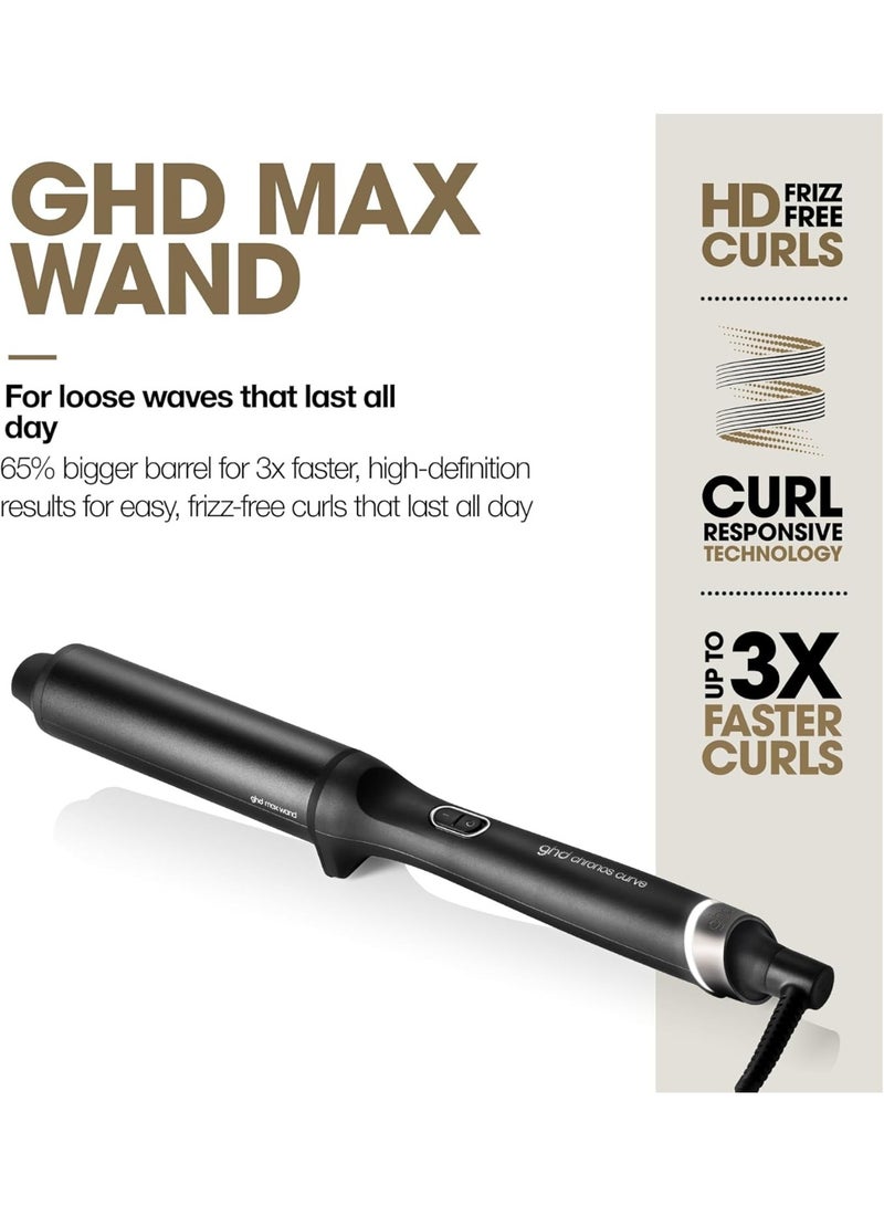 GHD Chronos Curve Max Wand | Curling Iron for Long Hair | 38mm Professional Curler | Curl-Responsive Technology | Frizz-Free Loose Curls | Adds Shine | No Heat Damage | Salon Results at Home - Image 3