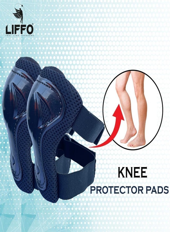 Liffo® Protective Set Guard Protection kit for Skating, Cycling & Skateboarding for Kids Age 7-17Years with Knee, Elbow and Wrist Guards with Skate Bag (Black) (Black, Small) - Image 3