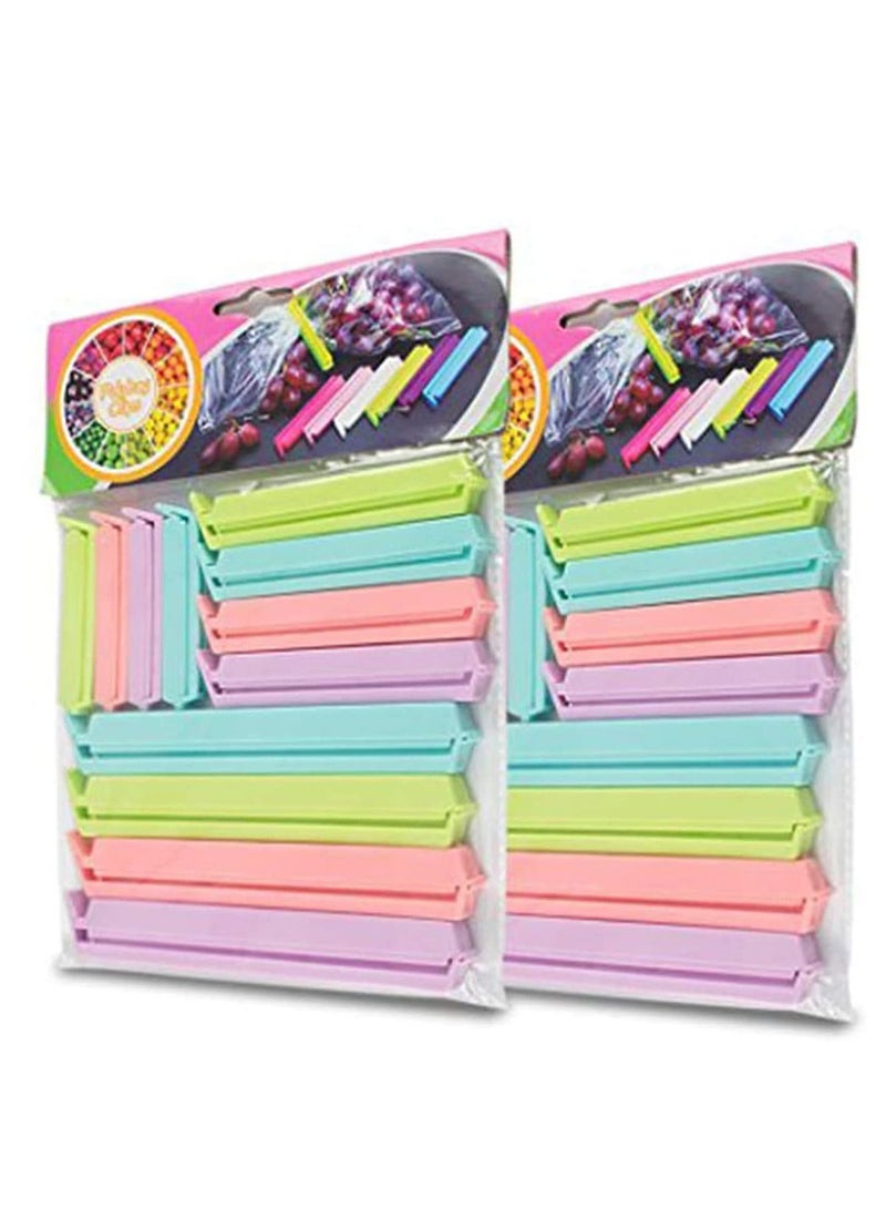 Y&D KASTWAVE 24Pcs Sealing Clip Plastic Bag Clips for Snacks, Foods, Bread Anti-oxidation Sealer 2 Pack (8Large 8 Medium and 8Small) - Image 1