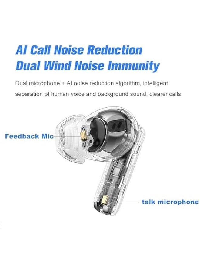 Generic - Active Noise Cancelling Smart Touch Screen Earbuds ANC Earphones Wireless Blue Tooth Ear Buds Head Phones Bluetooth In-Ear Headphones TWS True Wireless Earbuds for iPhone Android with Mic Touchscreen - Image 1