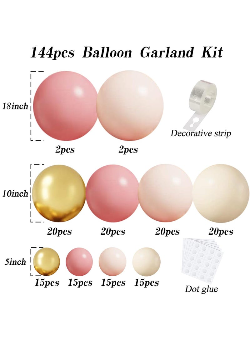 أحمر الخدود الوردي بالون عارية مجموعة اكليلا من الزهور ، والرمل الوردي الأبيض والذهب المعدني بالون عارية الطفل دش العروس دش عرس عيد ميلاد الحزب الديكور - Image 2