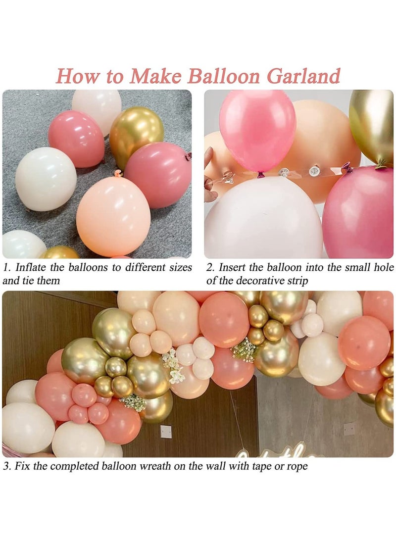 أحمر الخدود الوردي بالون عارية مجموعة اكليلا من الزهور ، والرمل الوردي الأبيض والذهب المعدني بالون عارية الطفل دش العروس دش عرس عيد ميلاد الحزب الديكور - Image 4