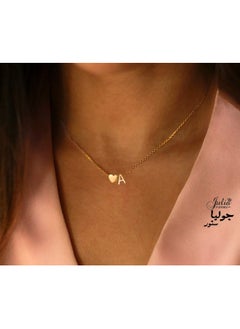 جوليا ستور قلادات أحرف أولية أنيقة للنساء مطلية بالذهب عيار 18 قيراطًا على شكل قلب حرف A قلادة على شكل قلب حرف أولي مخصص قلادات صغيرة تحمل اسمًا هدية للفتيات المراهقات  - Image 5