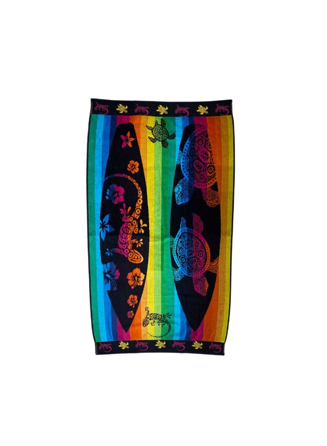 toãlla Toãlla beach towel, ،multicoloured lizard  , cotton100%, 86×160 cm  - Image 3
