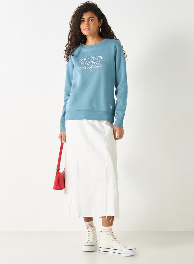 لي كوبر سويت شيرت بأكمام طويلة بشعار مطرز من لي كوبر - Image 2