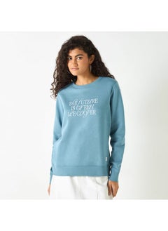 Lee Cooper Lee Cooper Logo Embroidered Sweatshirt with Long Sleeves  - Image 1