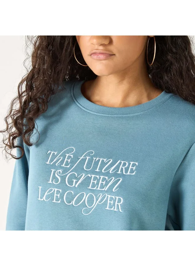 Lee Cooper Lee Cooper Logo Embroidered Sweatshirt with Long Sleeves