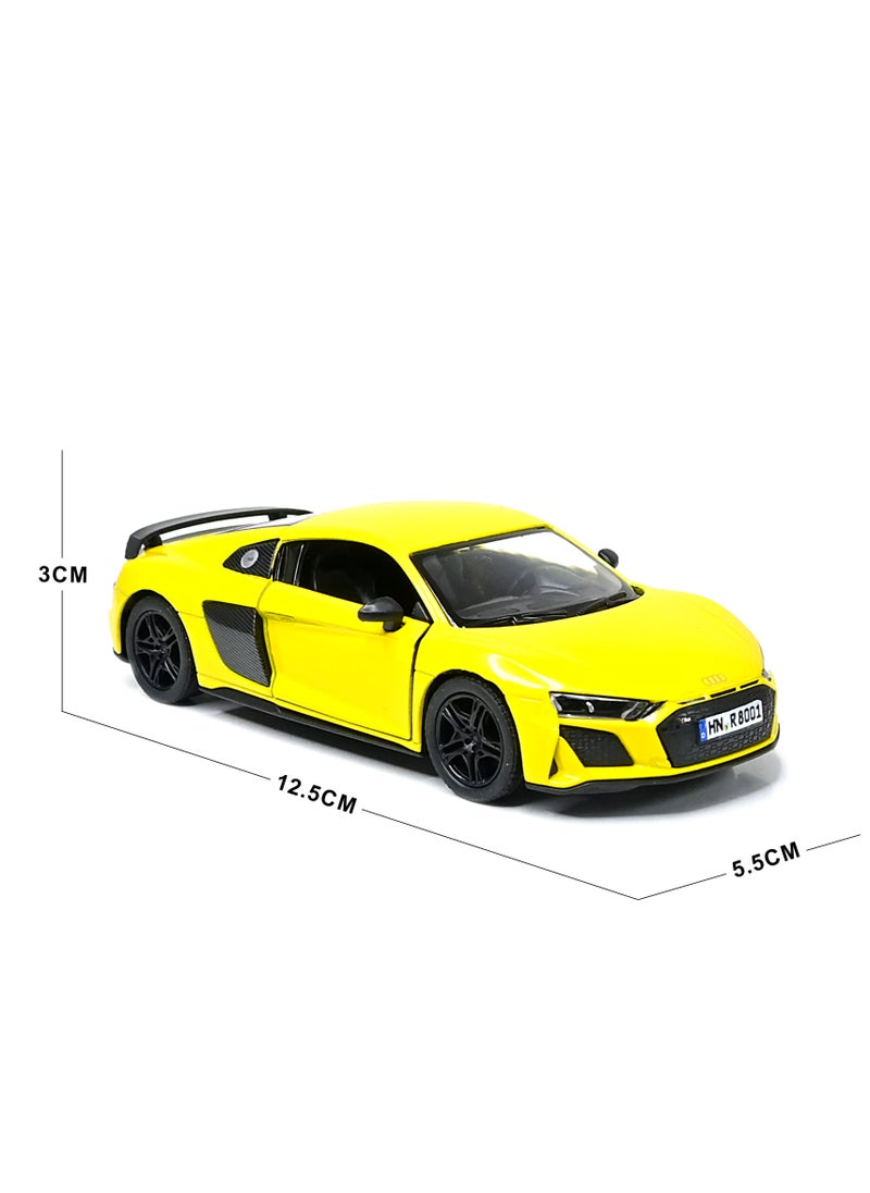 Kinsmart 1:36 Scale 2020 Audi R8 Coupe Door Openable Pull Back Action Diecast Model Alloy Metal Toy Car  - Image 4