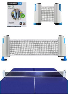 ISHWAZ Premium Retractable Table Tennis Net, Portable Ping Pong Net And Post 1.75M, Perfect for All Ping Pong Tables, Office Desk, Home Kitchen, Dining Table, Fits Any Tables, Easy To Install  - Image 1